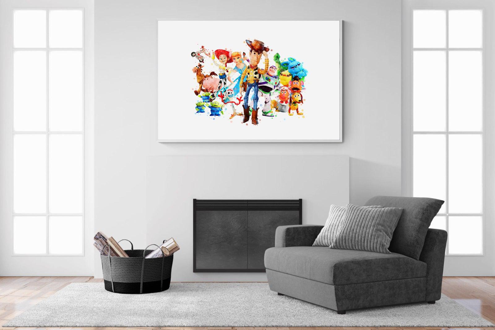 Toy Story Collage-Wall_Art-150 x 100cm-Mounted Canvas-White-Pixalot