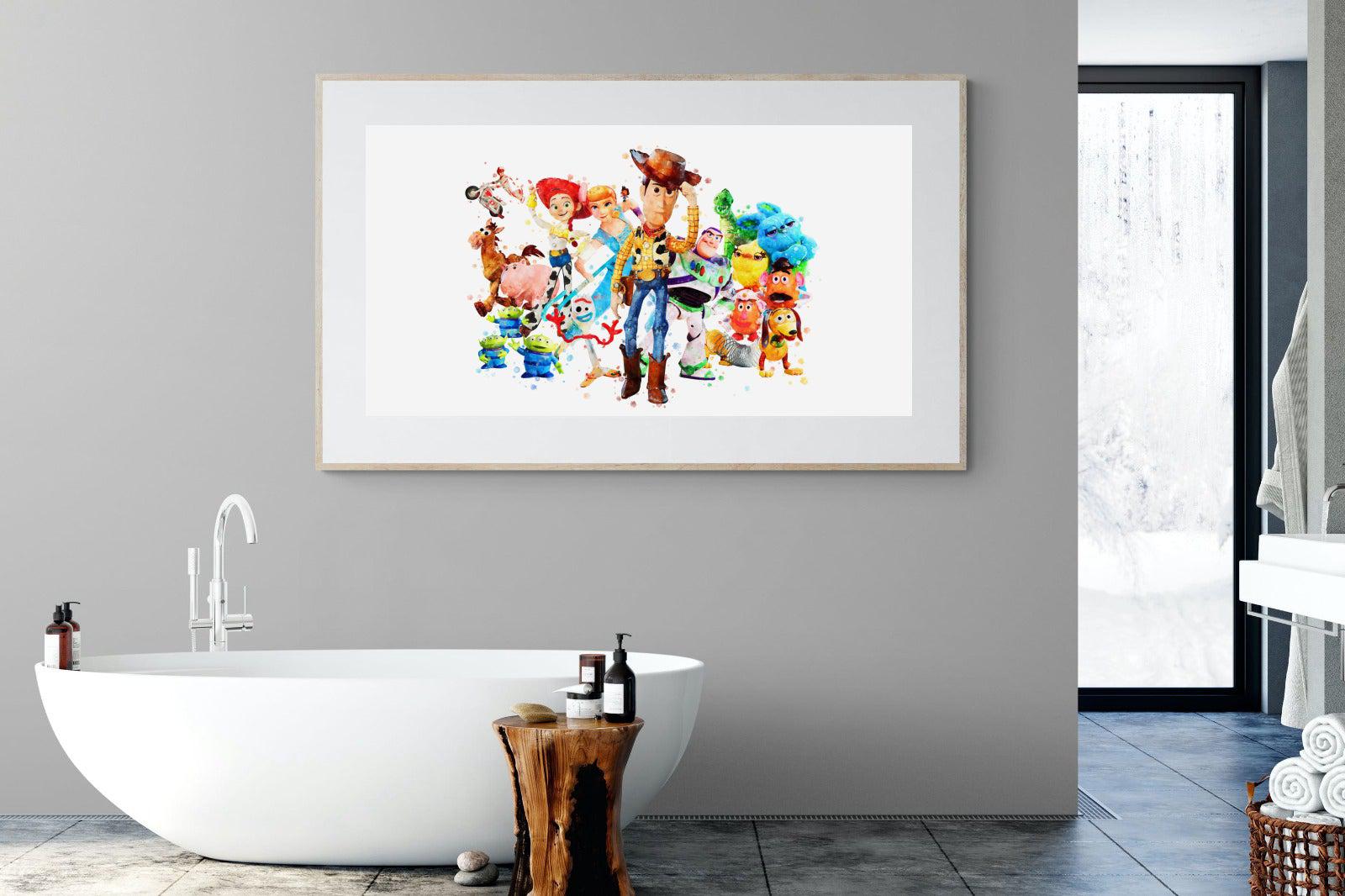 Toy Story Collage-Wall_Art-180 x 110cm-Framed Print-Wood-Pixalot
