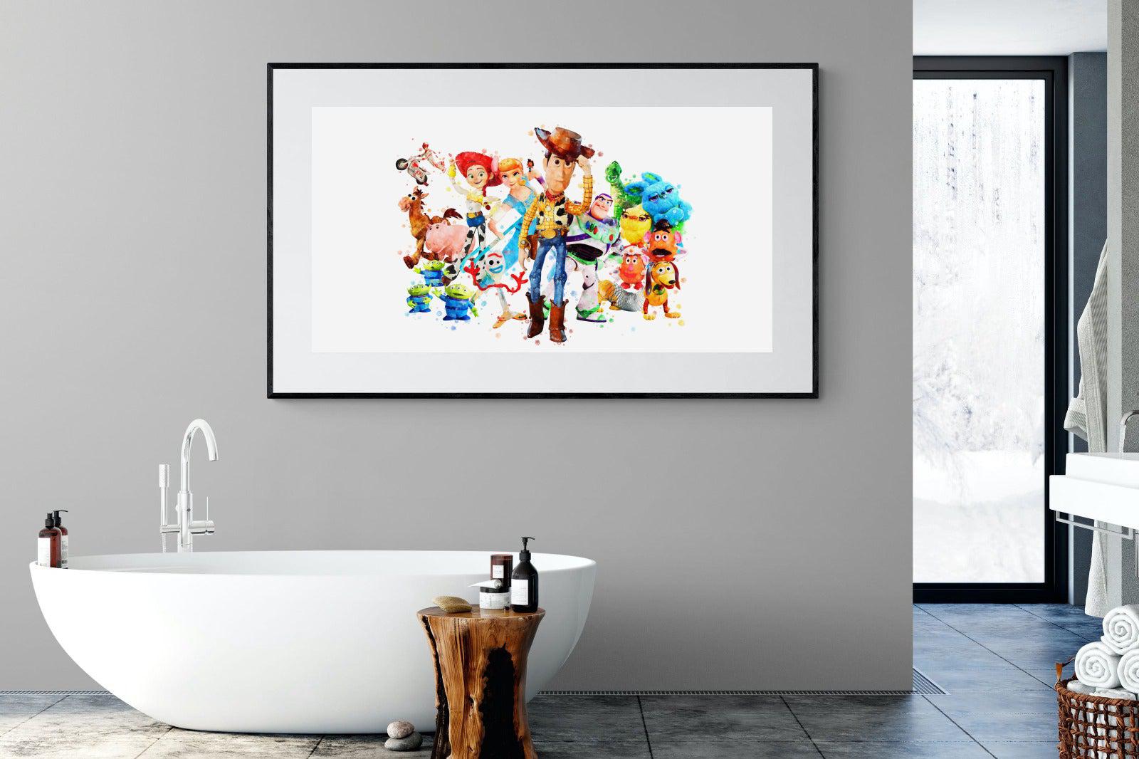 Toy Story Collage-Wall_Art-180 x 110cm-Framed Print-Black-Pixalot