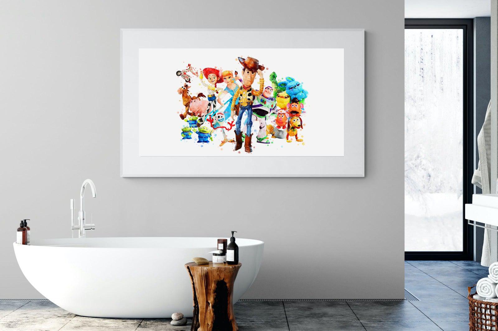Toy Story Collage-Wall_Art-180 x 110cm-Framed Print-White-Pixalot