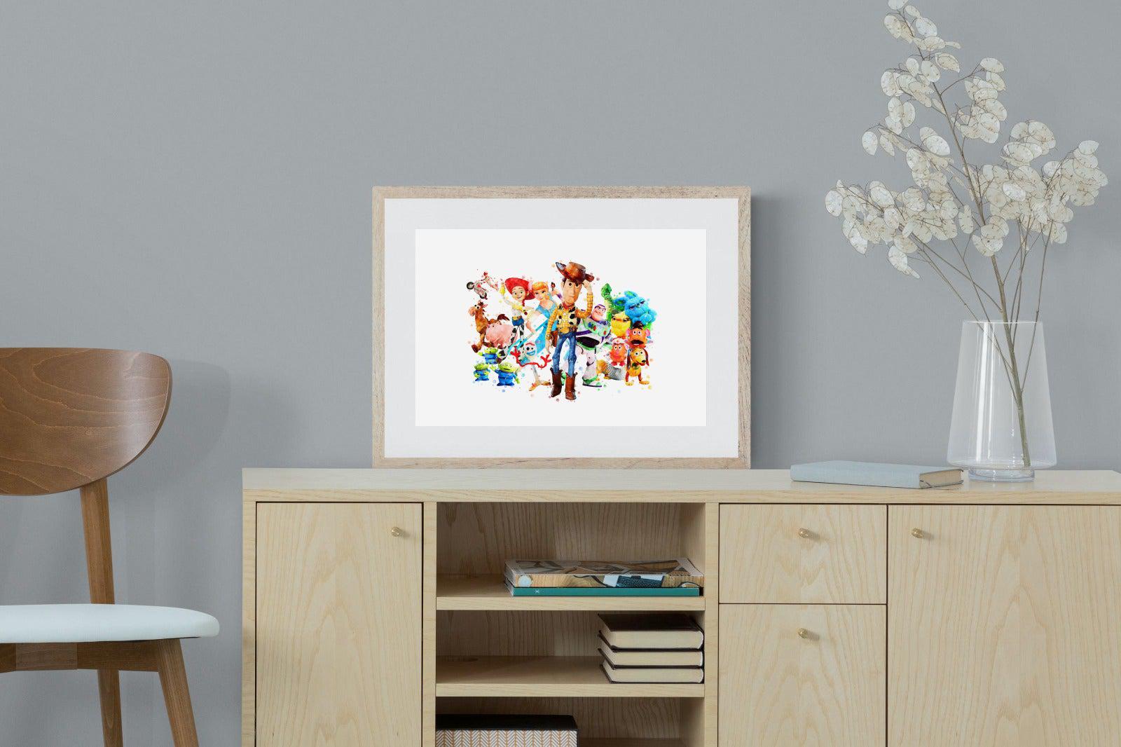 Toy Story Collage-Wall_Art-60 x 45cm-Framed Print-Wood-Pixalot
