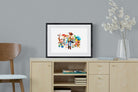 Toy Story Collage-Wall_Art-60 x 45cm-Framed Print-Black-Pixalot