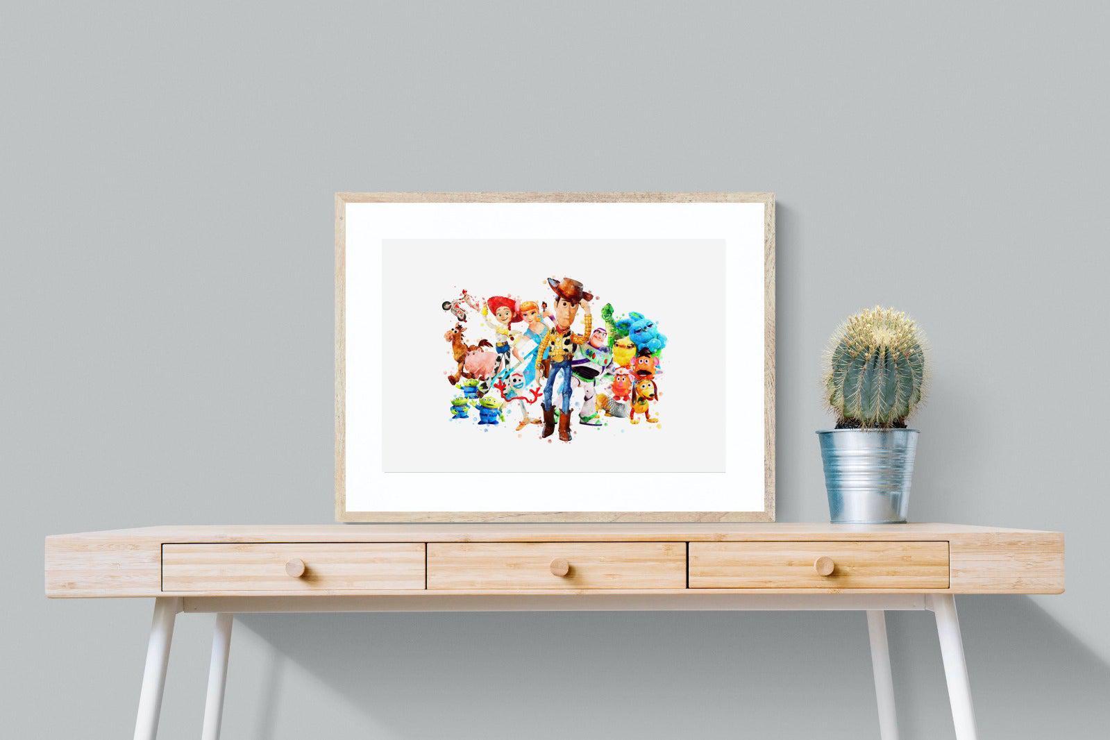 Toy Story Collage-Wall_Art-80 x 60cm-Framed Print-Wood-Pixalot