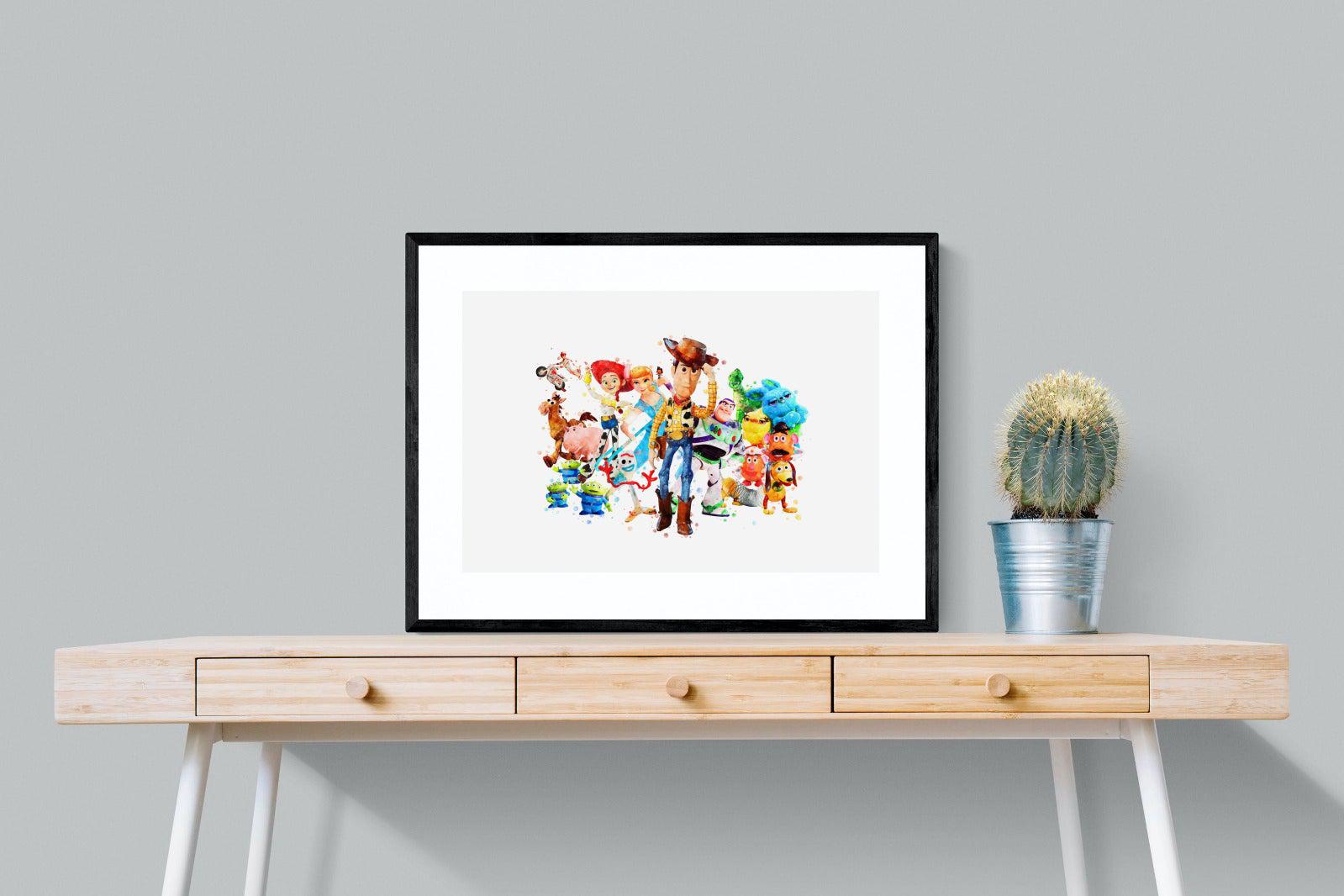 Toy Story Collage-Wall_Art-80 x 60cm-Framed Print-Black-Pixalot