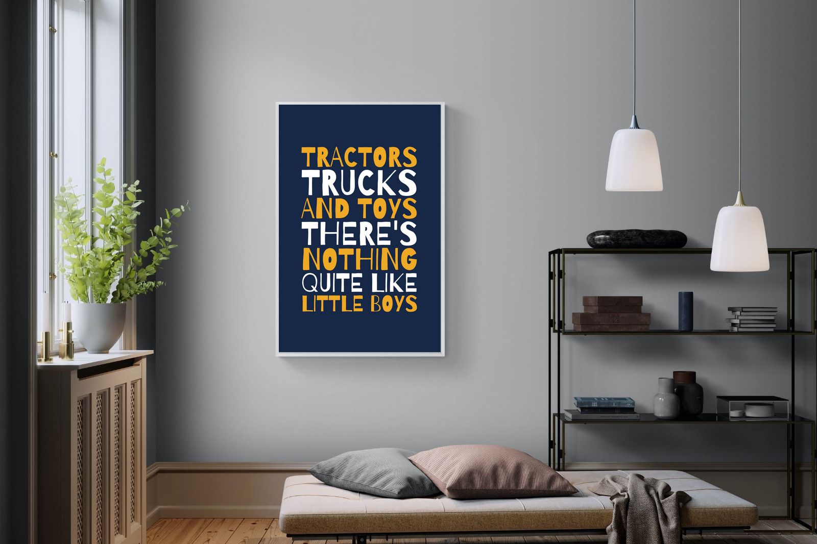 Tractors & Trucks-Wall_Art-100 x 150cm-Mounted Canvas-White-Pixalot