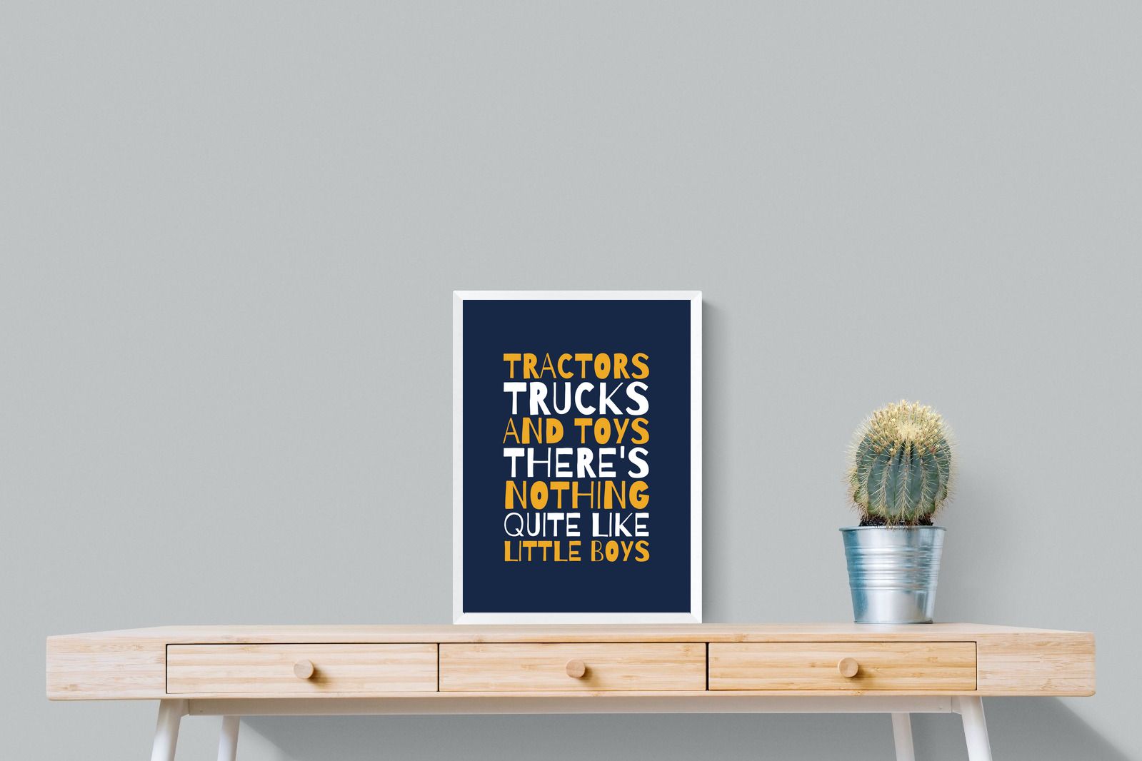 Tractors & Trucks-Wall_Art-45 x 60cm-Mounted Canvas-White-Pixalot