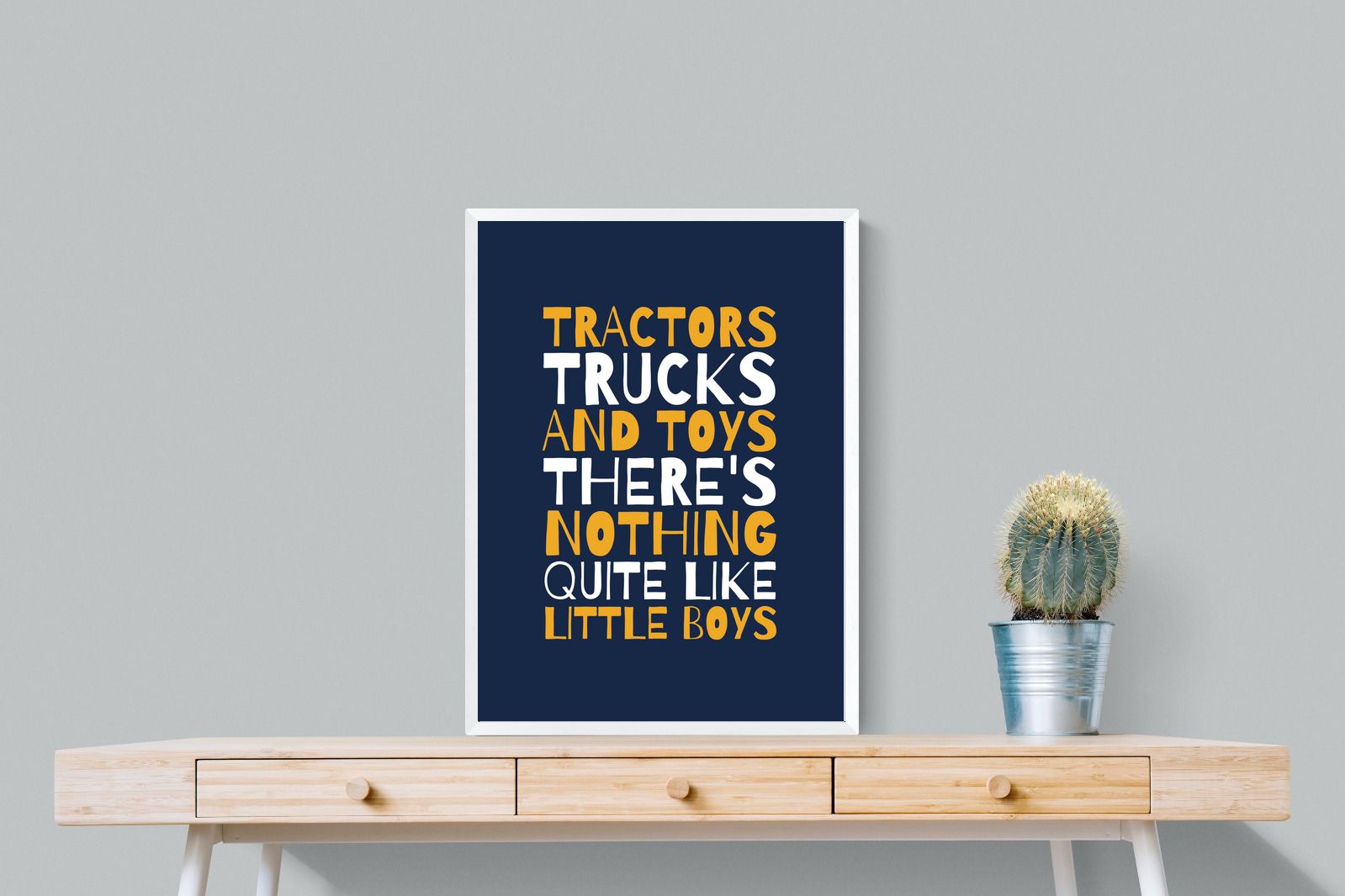 Tractors & Trucks-Wall_Art-60 x 80cm-Mounted Canvas-White-Pixalot