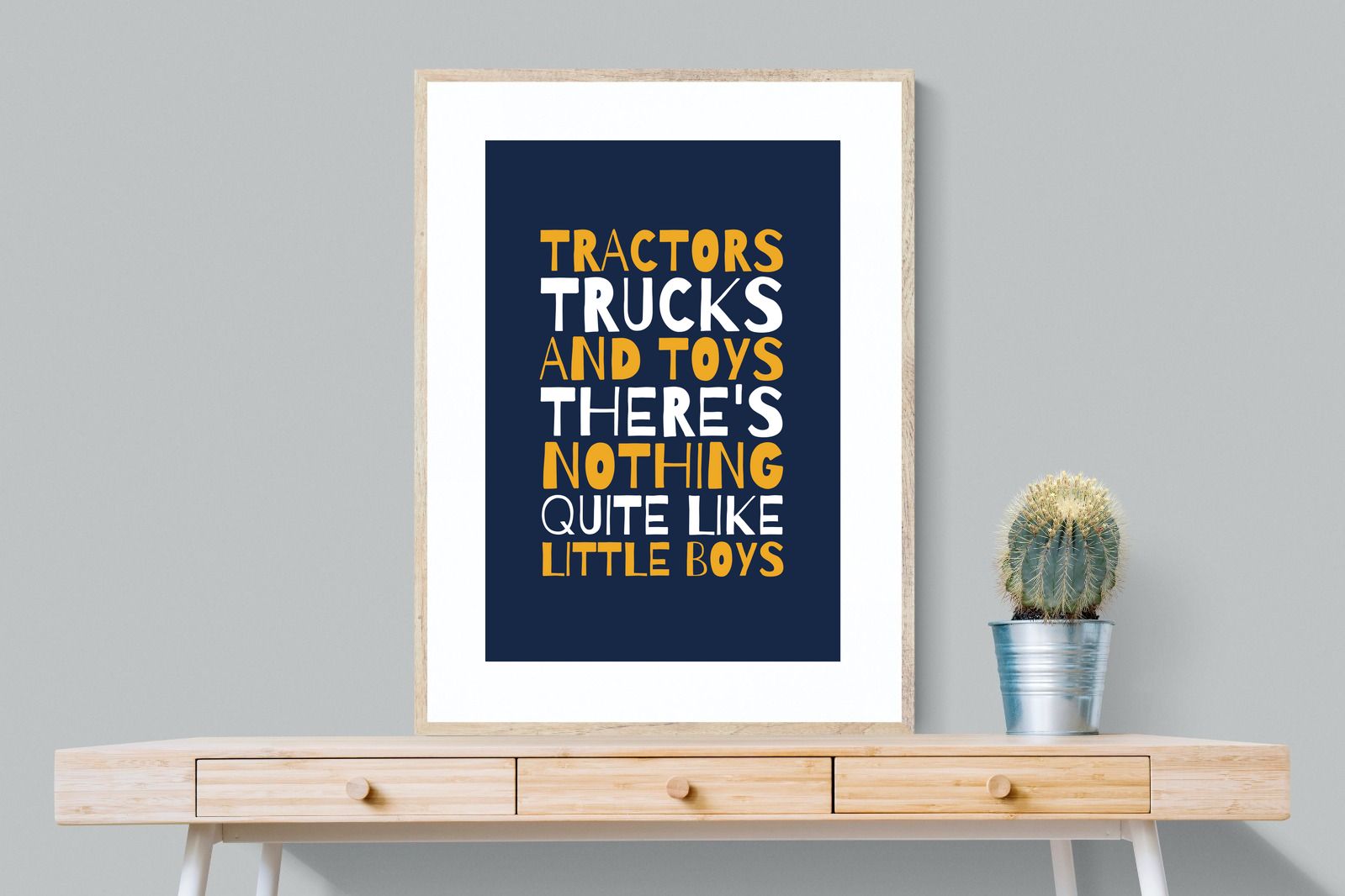 Tractors & Trucks-Wall_Art-75 x 100cm-Framed Print-Wood-Pixalot