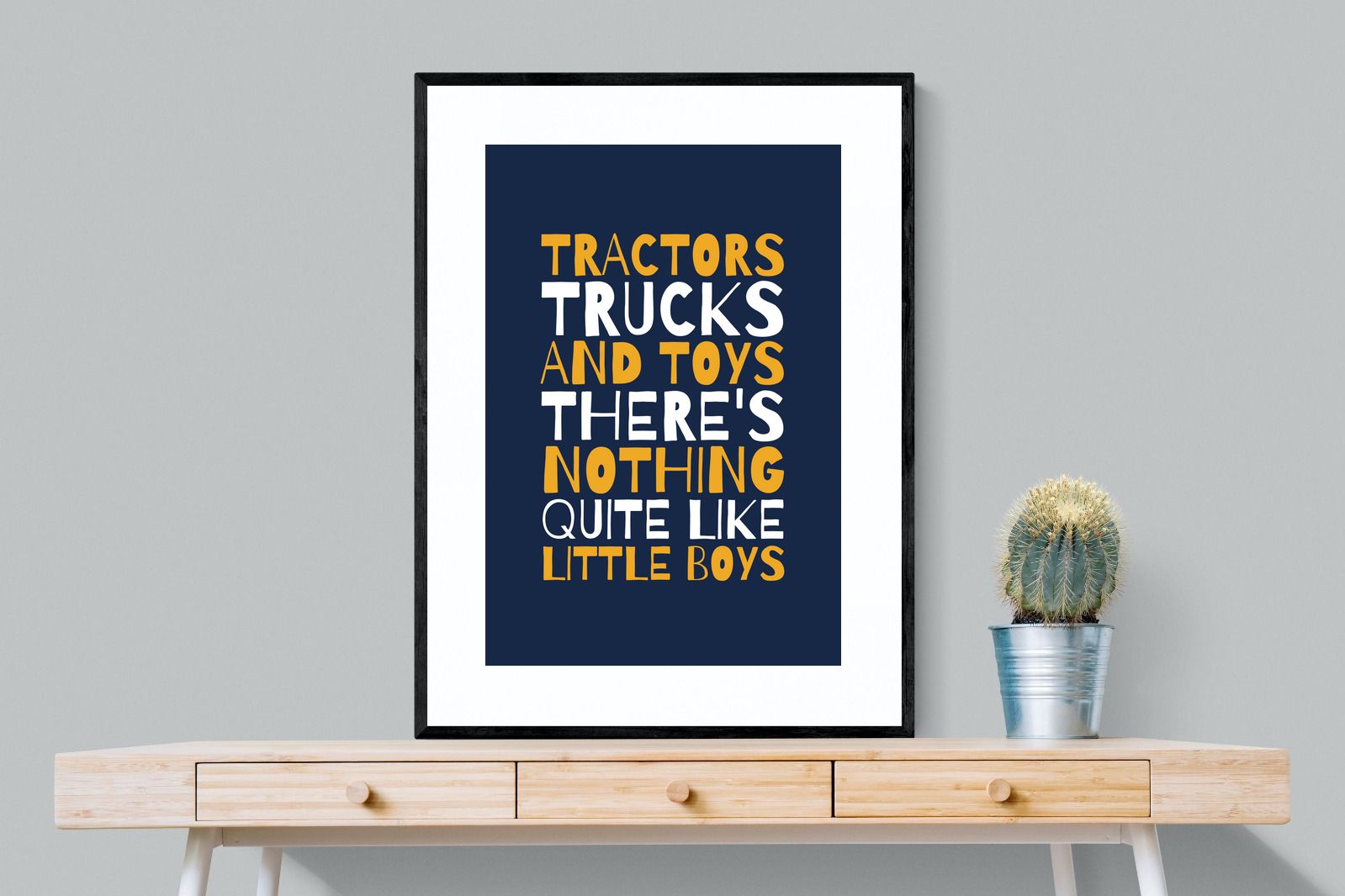 Tractors & Trucks-Wall_Art-75 x 100cm-Framed Print-Black-Pixalot
