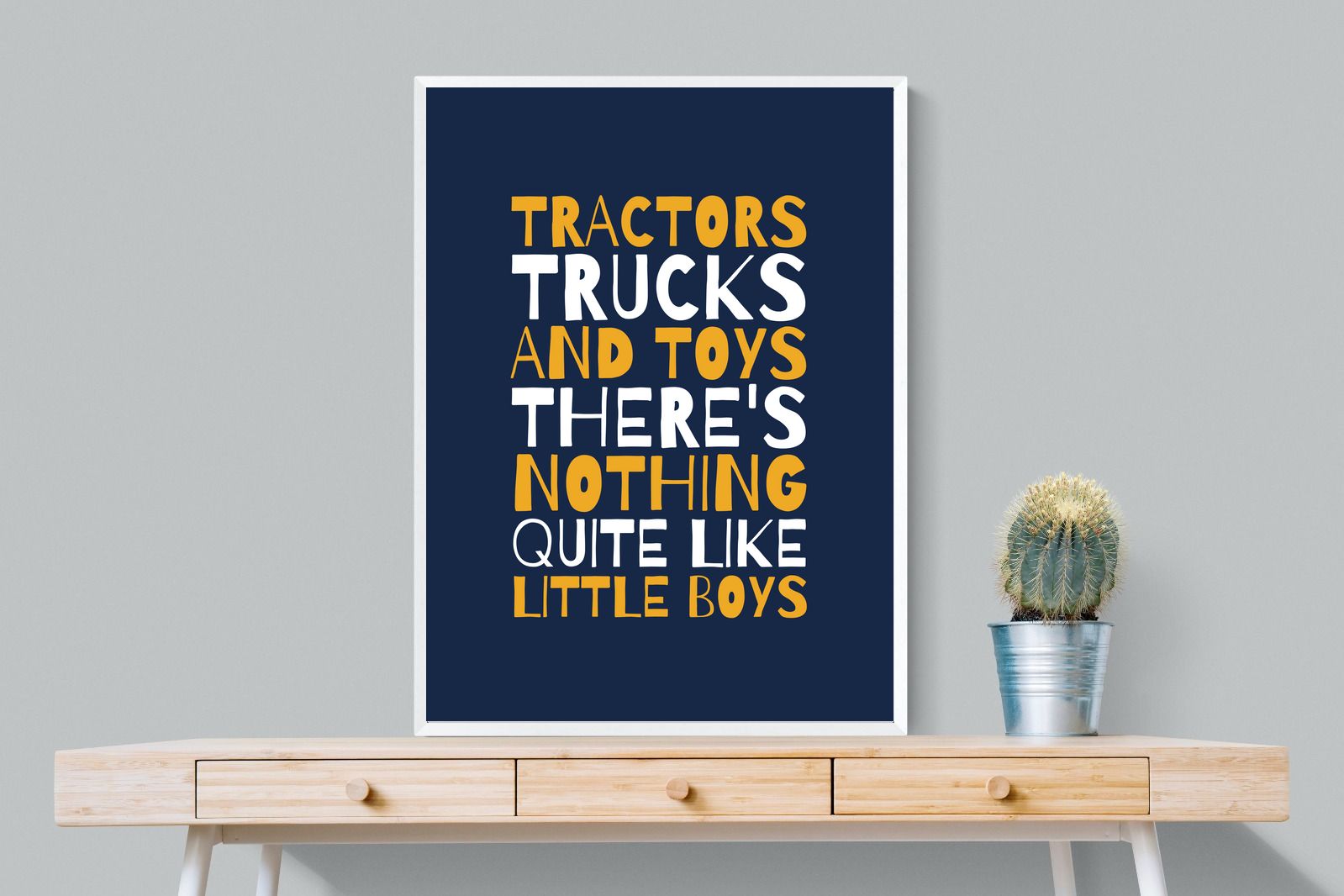 Tractors & Trucks-Wall_Art-75 x 100cm-Mounted Canvas-White-Pixalot