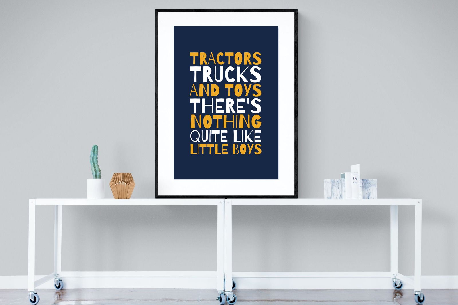 Tractors & Trucks-Wall_Art-90 x 120cm-Framed Print-Black-Pixalot