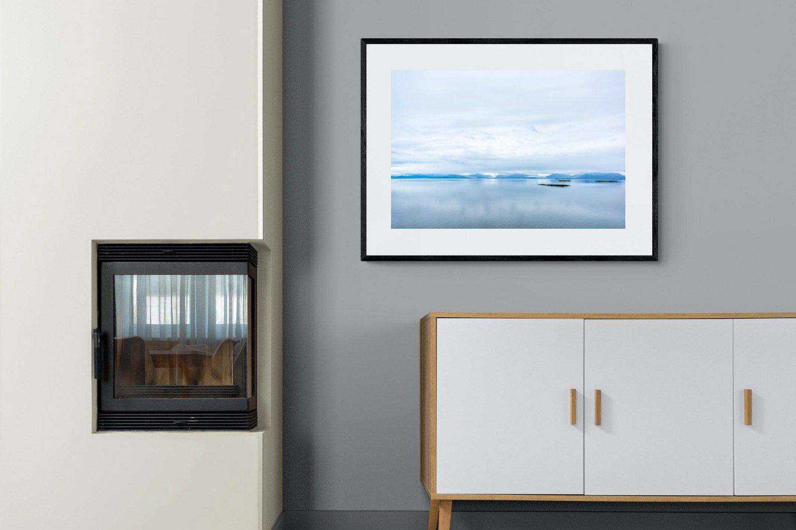 Tranquil Arctic-Wall_Art-100 x 75cm-Framed Print-Black-Pixalot