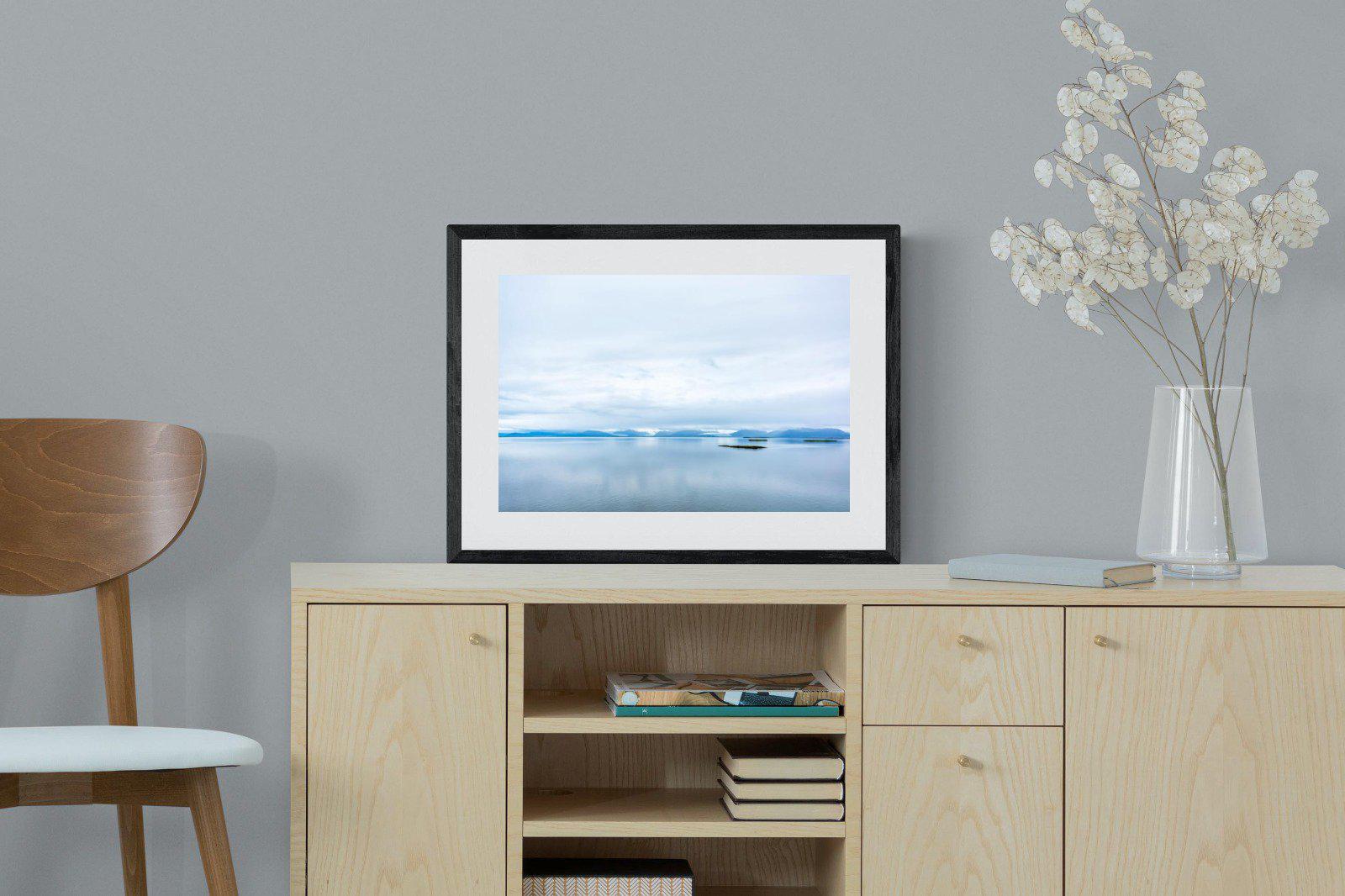 Tranquil Arctic-Wall_Art-60 x 45cm-Framed Print-Black-Pixalot