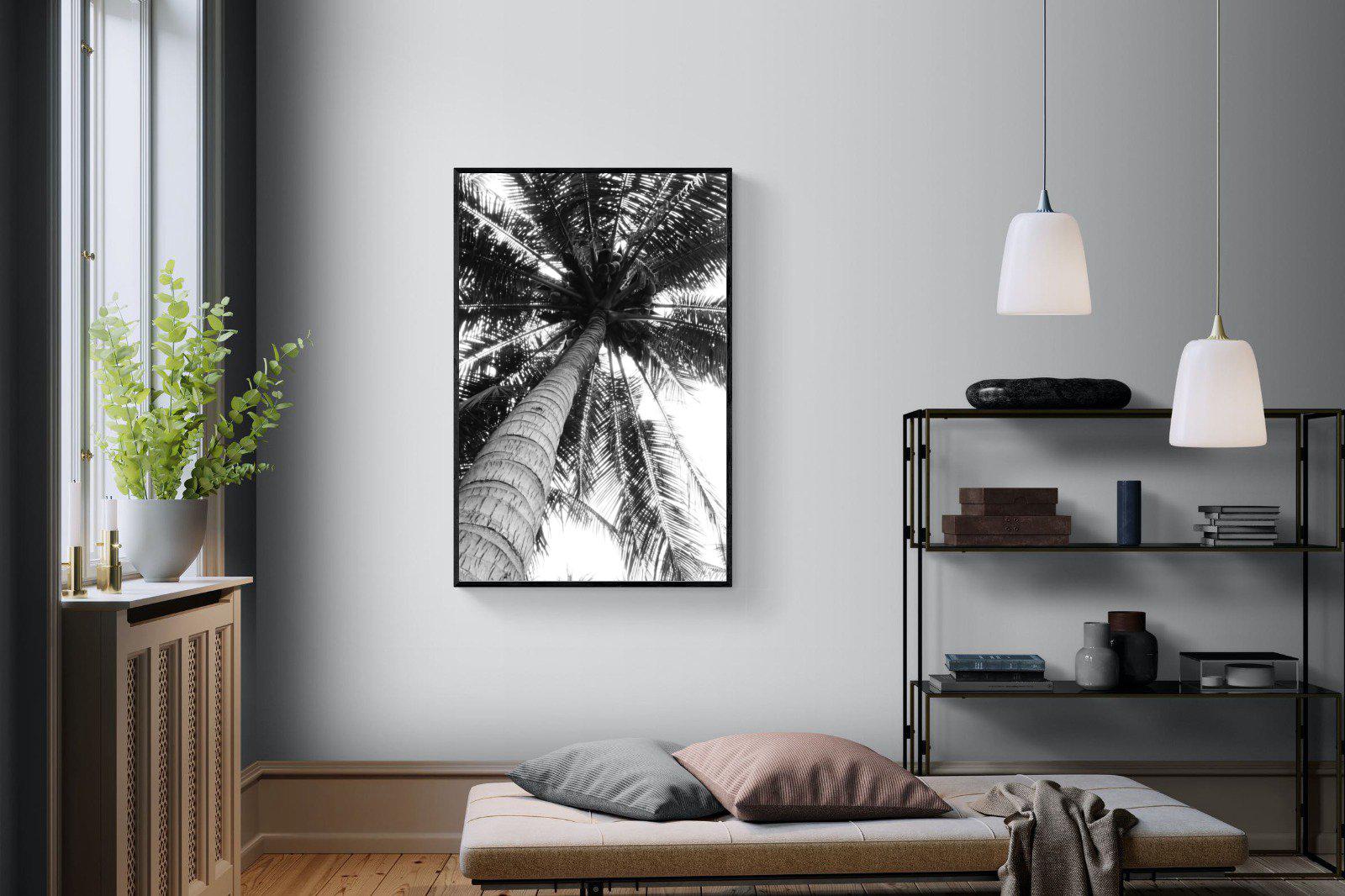 Tree Fan-Wall_Art-100 x 150cm-Mounted Canvas-Black-Pixalot