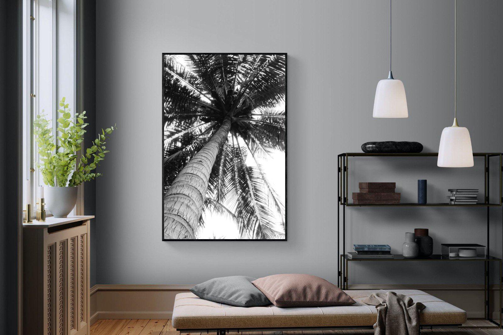 Tree Fan-Wall_Art-120 x 180cm-Mounted Canvas-Black-Pixalot