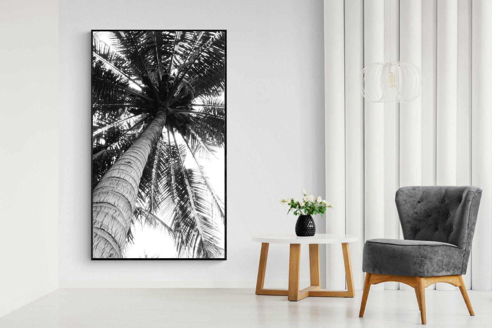 Tree Fan-Wall_Art-130 x 220cm-Mounted Canvas-Black-Pixalot