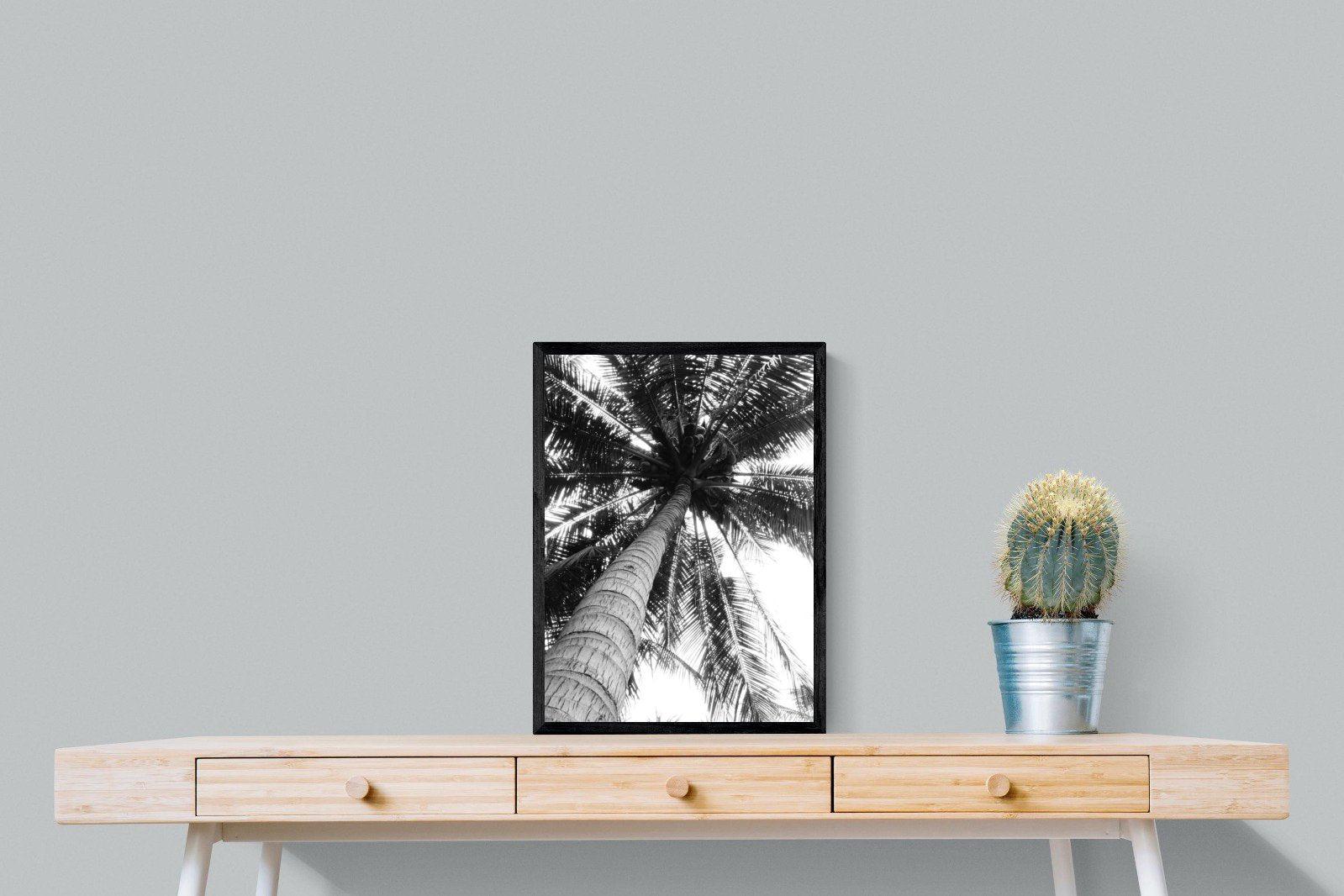 Tree Fan-Wall_Art-45 x 60cm-Mounted Canvas-Black-Pixalot