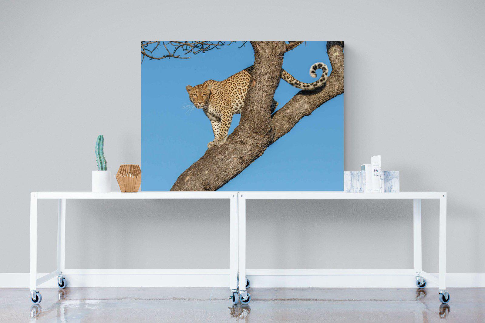 Tree Leopard-Wall_Art-120 x 90cm-Mounted Canvas-No Frame-Pixalot