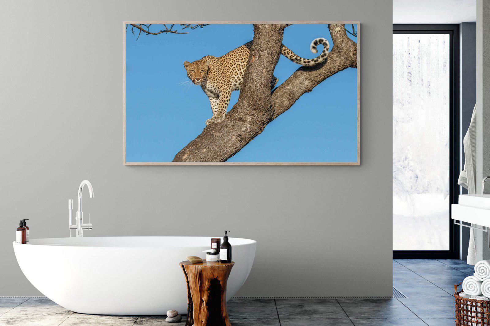 Tree Leopard-Wall_Art-180 x 110cm-Mounted Canvas-Wood-Pixalot
