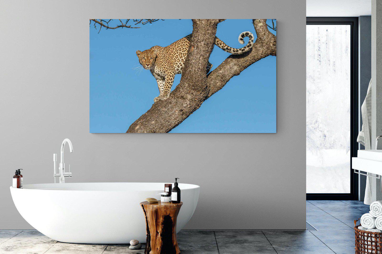 Tree Leopard-Wall_Art-180 x 110cm-Mounted Canvas-No Frame-Pixalot