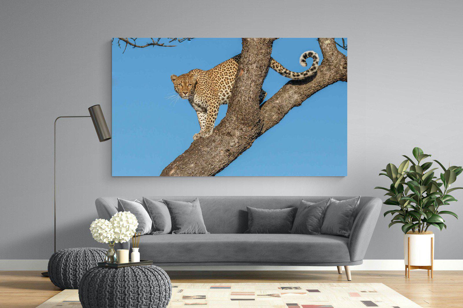 Tree Leopard-Wall_Art-220 x 130cm-Mounted Canvas-No Frame-Pixalot