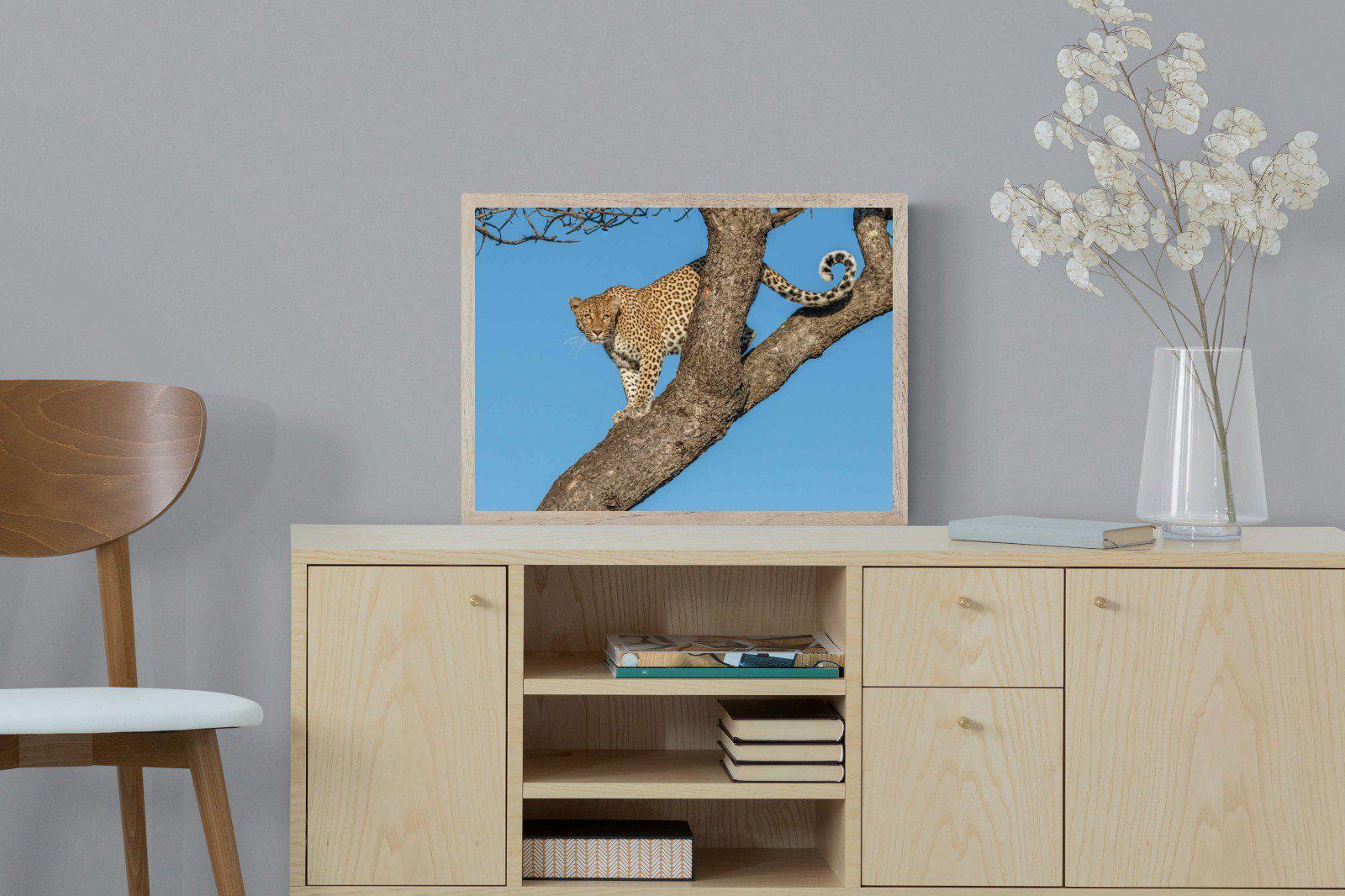 Tree Leopard-Wall_Art-60 x 45cm-Mounted Canvas-Wood-Pixalot