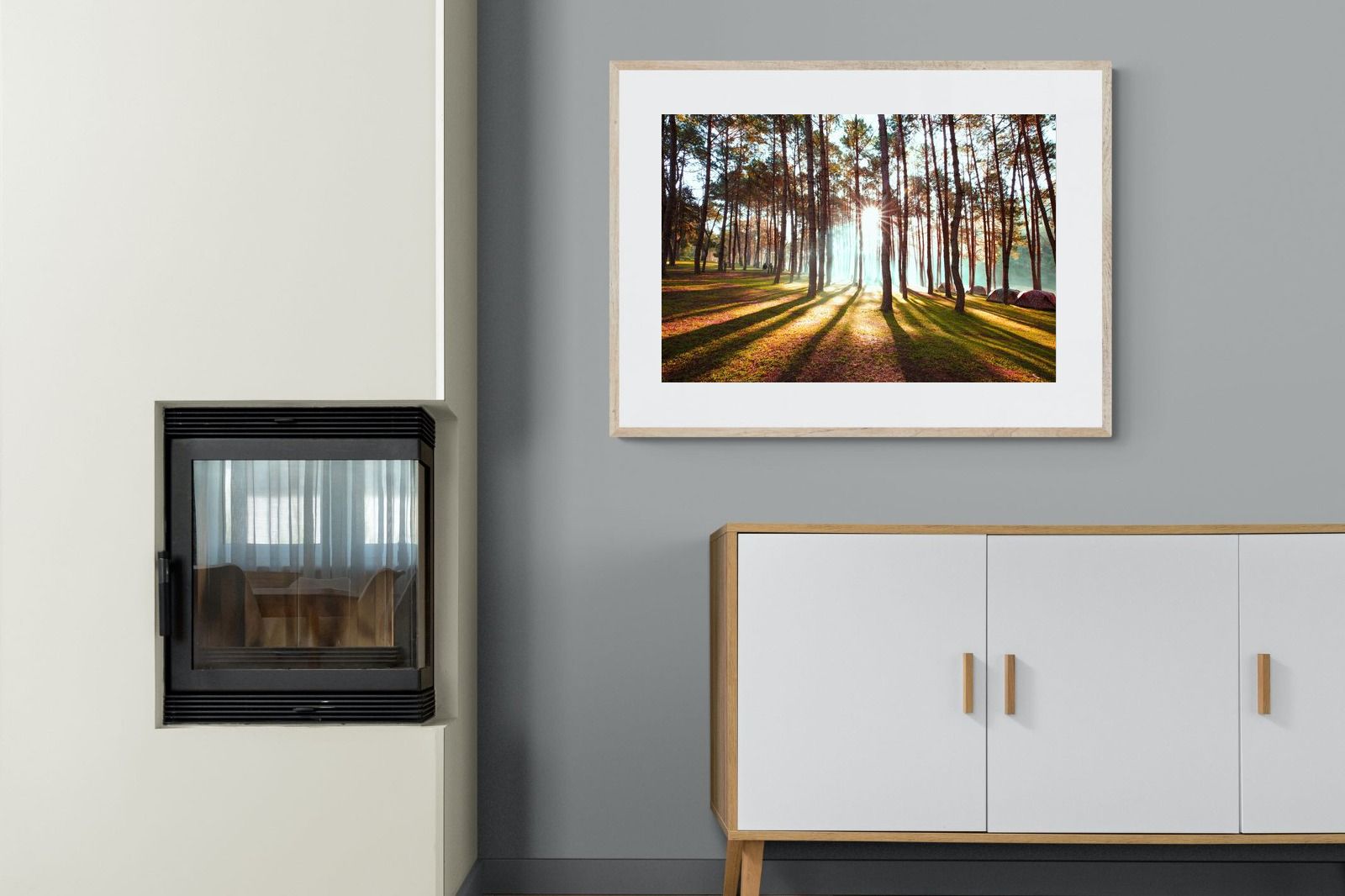Tree Light-Wall_Art-100 x 75cm-Framed Print-Wood-Pixalot