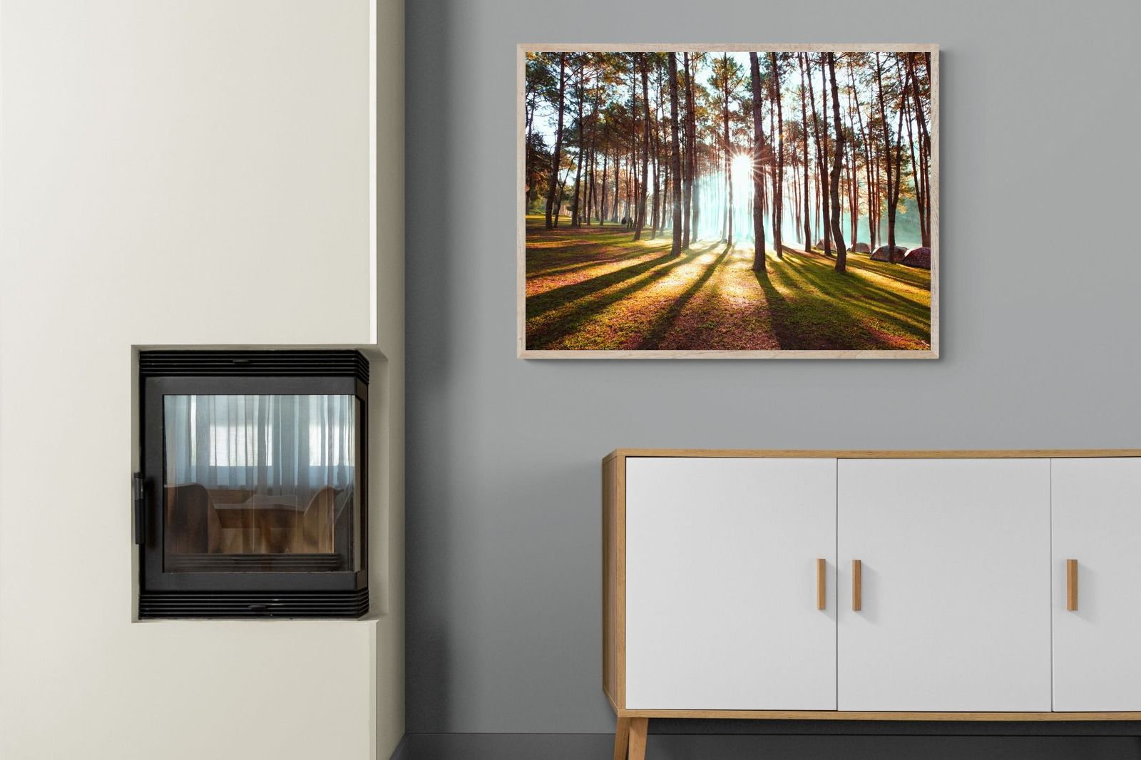 Tree Light-Wall_Art-100 x 75cm-Mounted Canvas-Wood-Pixalot