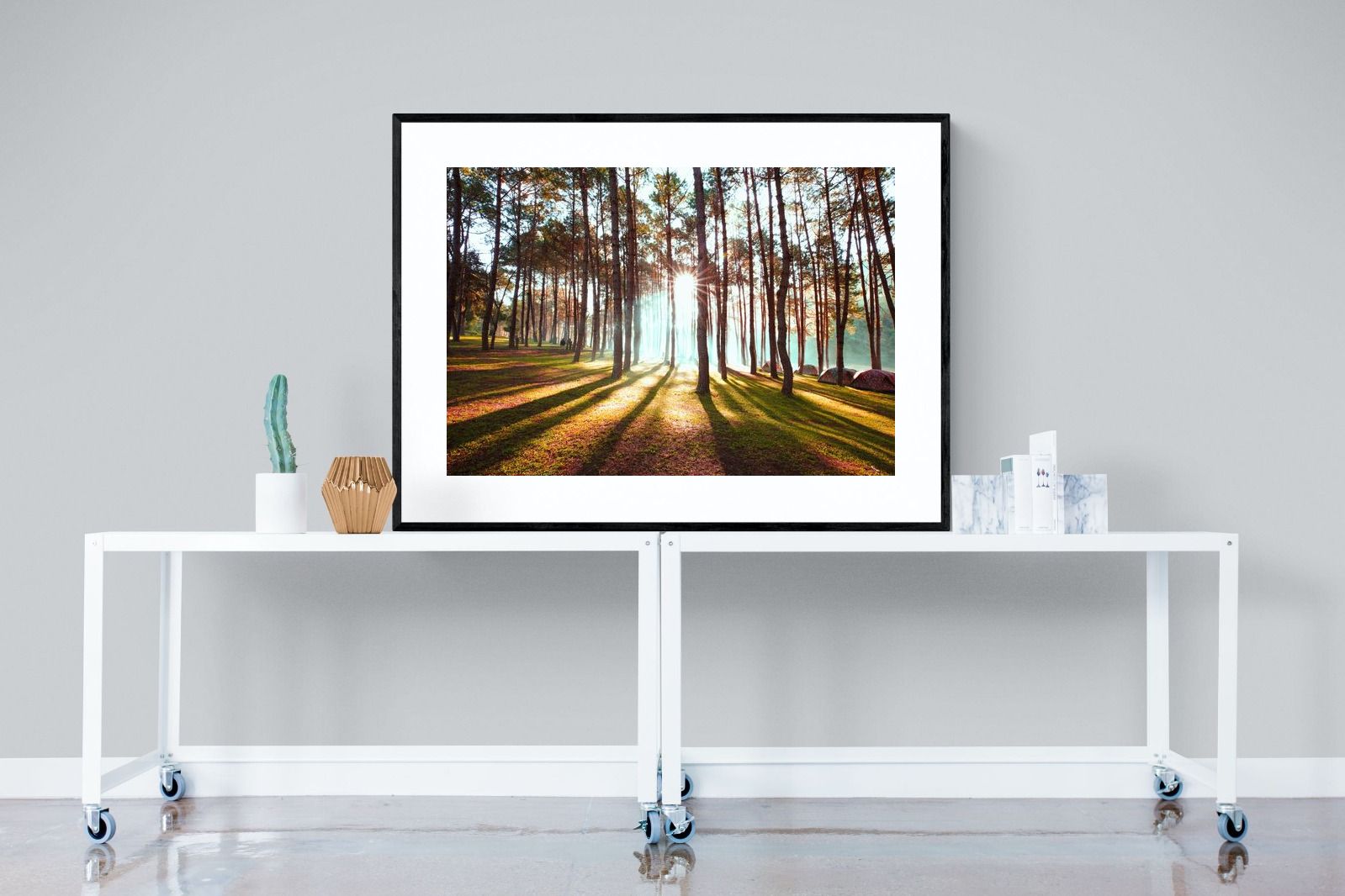 Tree Light-Wall_Art-120 x 90cm-Framed Print-Black-Pixalot