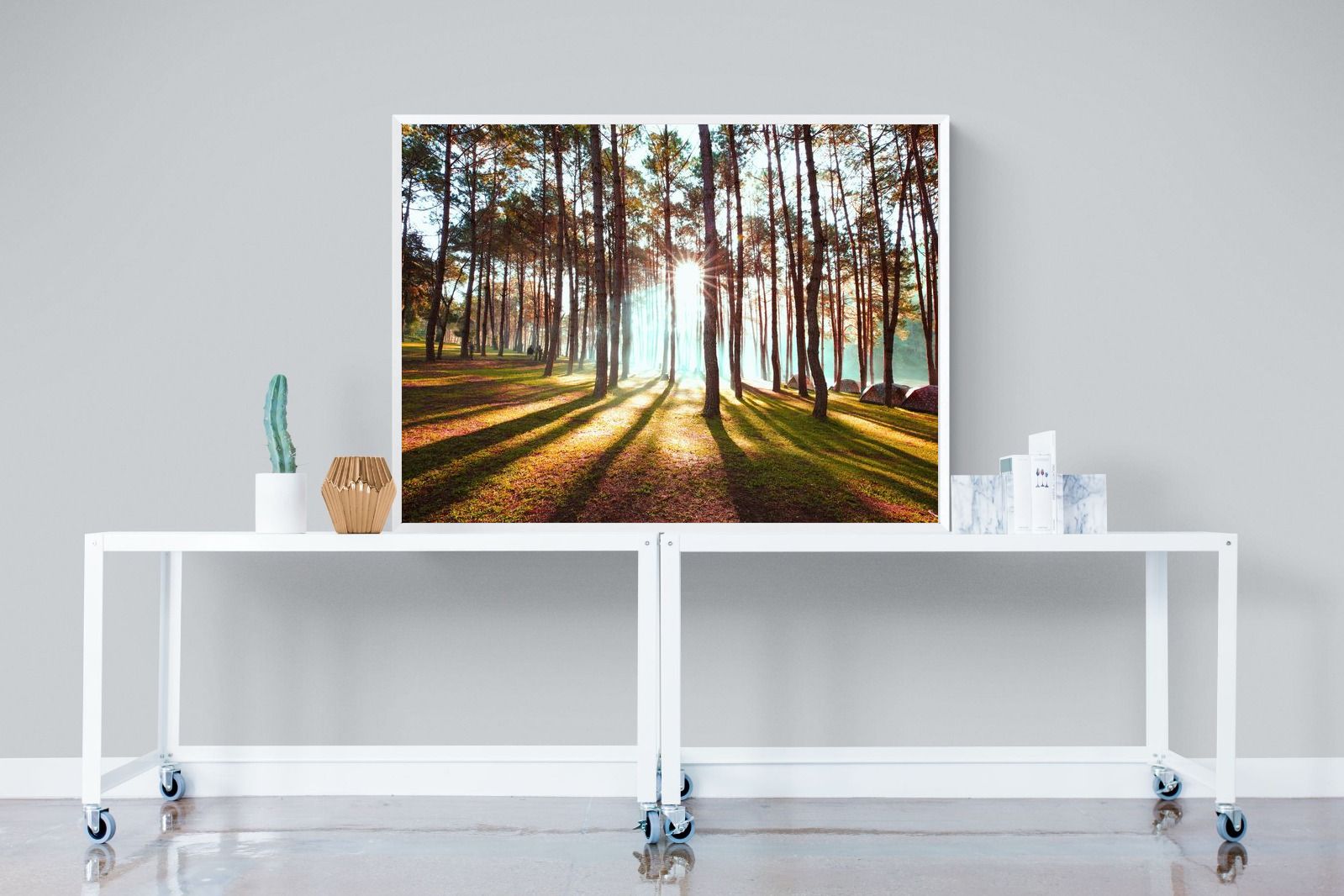 Tree Light-Wall_Art-120 x 90cm-Mounted Canvas-White-Pixalot