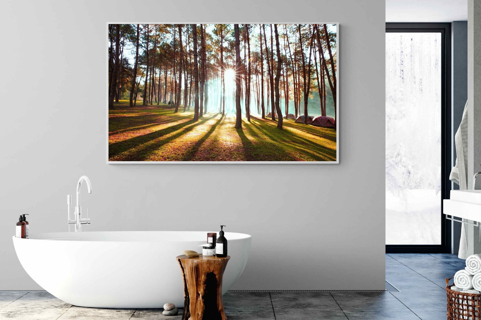 Tree Light-Wall_Art-180 x 110cm-Mounted Canvas-White-Pixalot