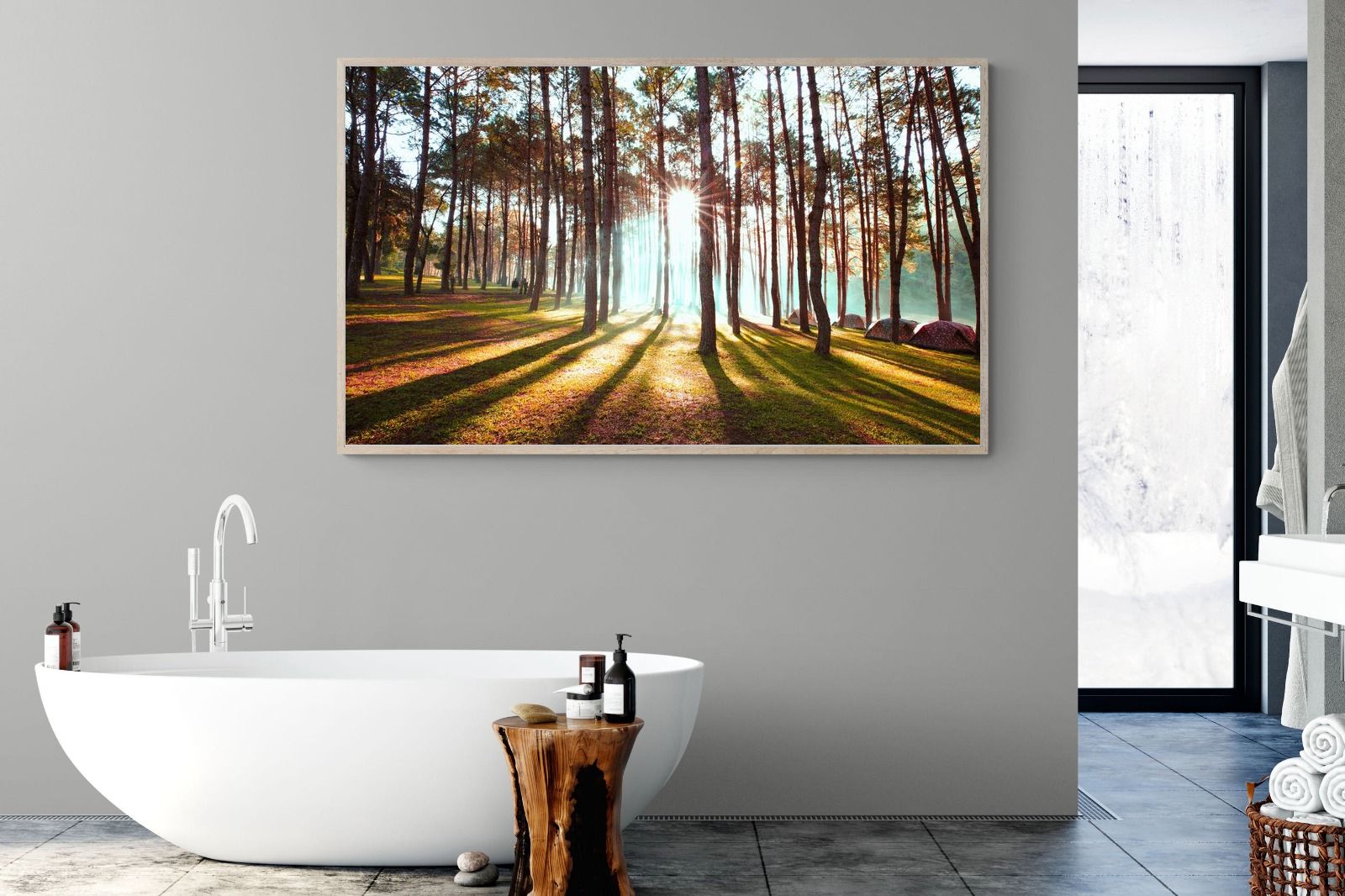 Tree Light-Wall_Art-180 x 110cm-Mounted Canvas-Wood-Pixalot