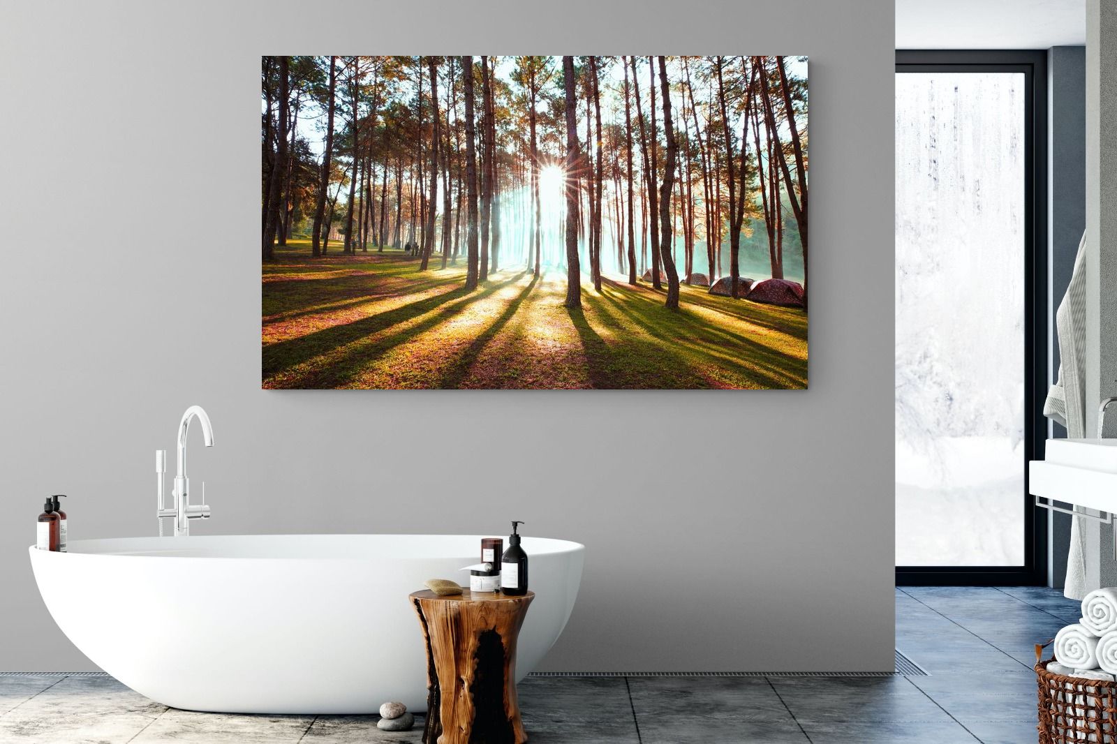 Tree Light-Wall_Art-180 x 110cm-Mounted Canvas-No Frame-Pixalot