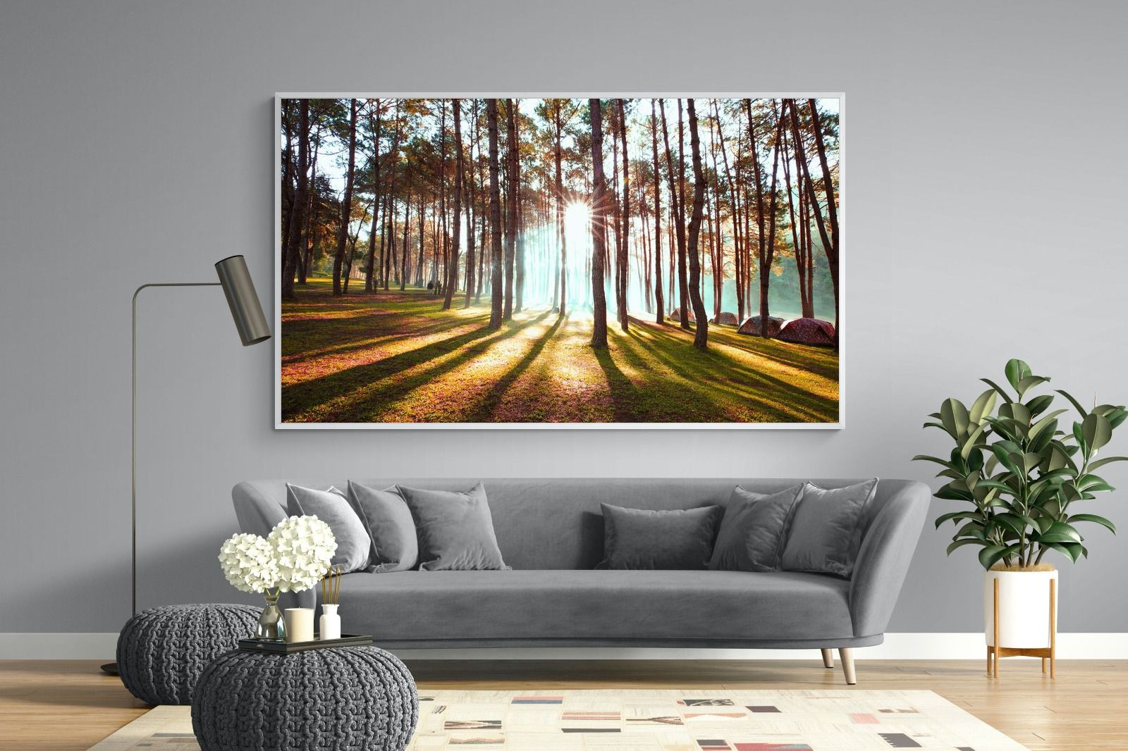 Tree Light-Wall_Art-220 x 130cm-Mounted Canvas-White-Pixalot