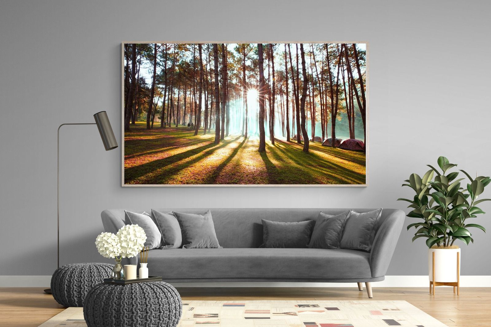 Tree Light-Wall_Art-220 x 130cm-Mounted Canvas-Wood-Pixalot