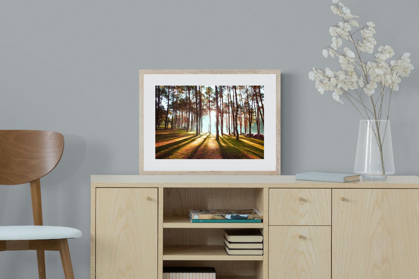 Tree Light-Wall_Art-60 x 45cm-Framed Print-Wood-Pixalot