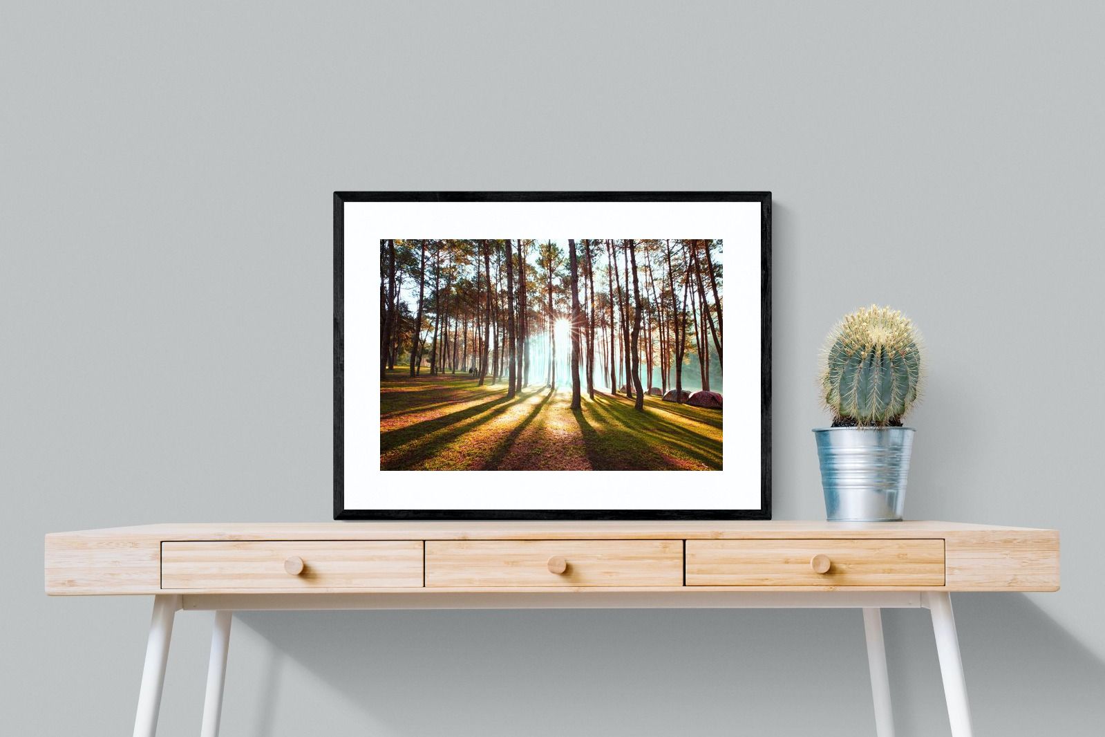 Tree Light-Wall_Art-80 x 60cm-Framed Print-Black-Pixalot