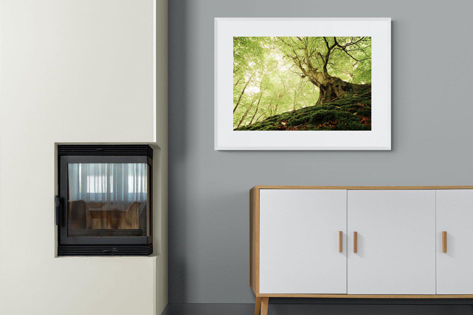 Tree-Wall_Art-100 x 75cm-Framed Print-White-Pixalot