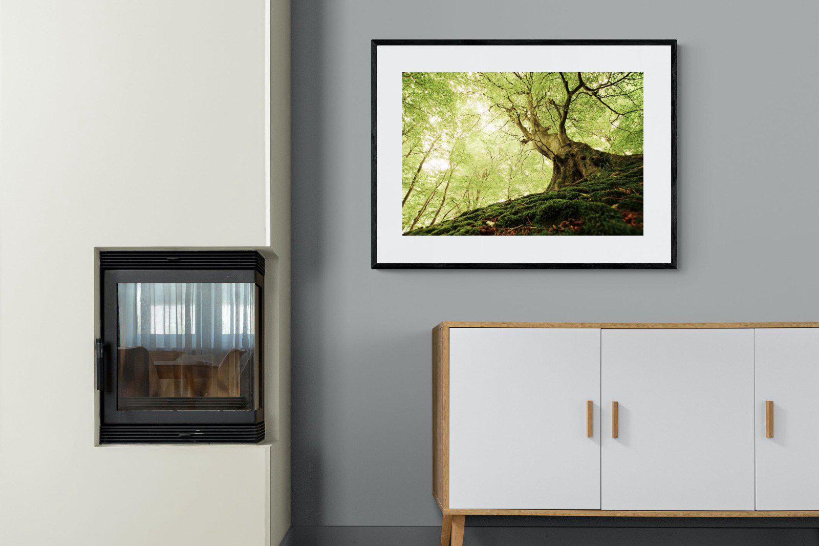 Tree-Wall_Art-100 x 75cm-Framed Print-Black-Pixalot