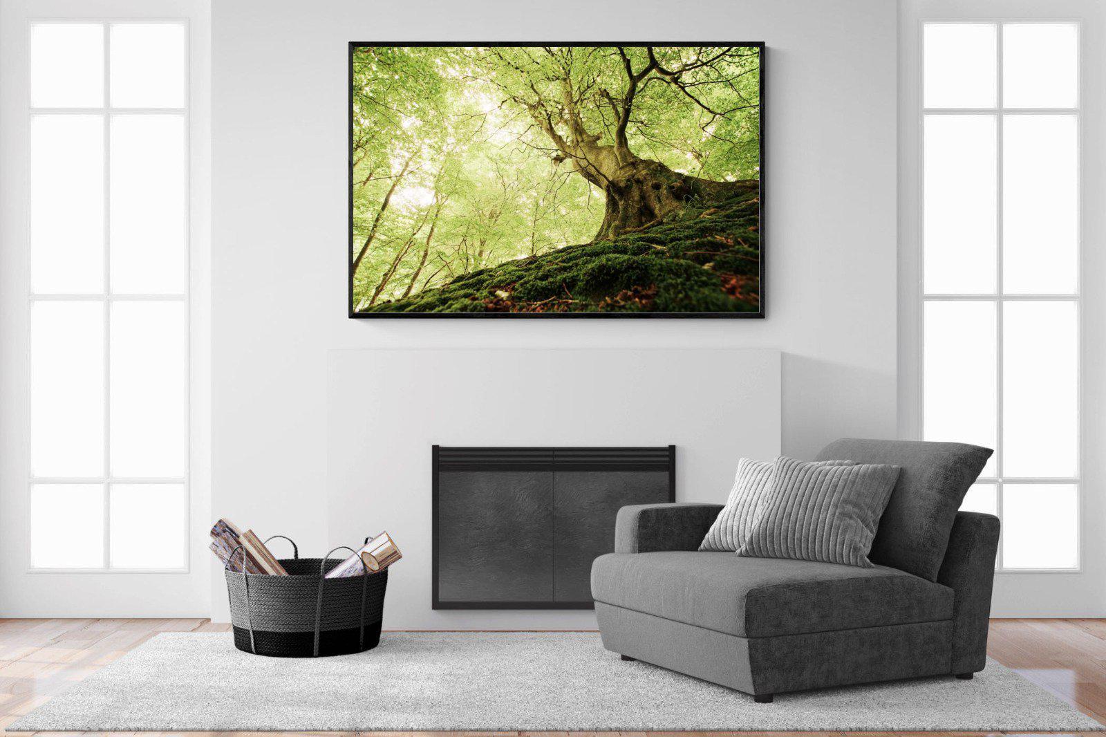 Tree-Wall_Art-150 x 100cm-Mounted Canvas-Black-Pixalot