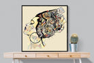 Tribal Art-Wall_Art-100 x 100cm-Mounted Canvas-Black-Pixalot