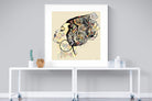 Tribal Art-Wall_Art-120 x 120cm-Framed Print-White-Pixalot