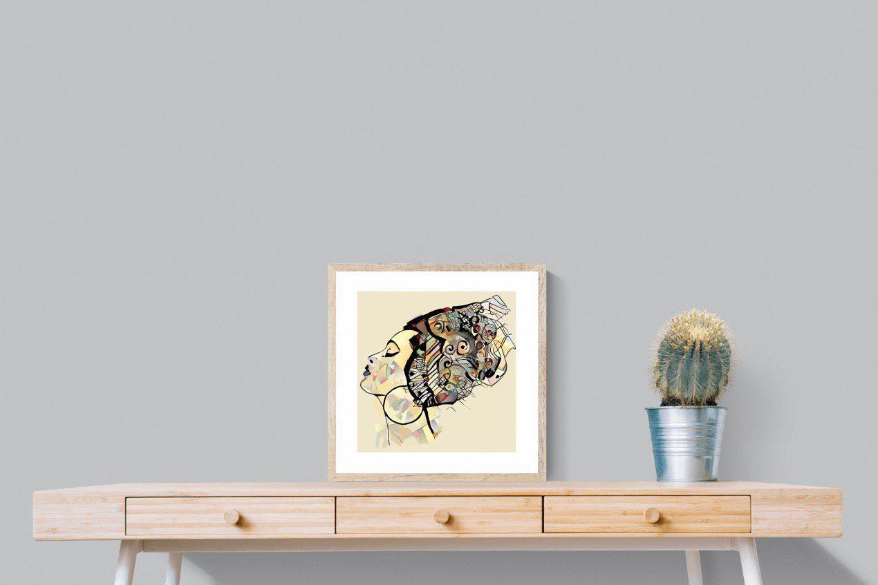 Tribal Art-Wall_Art-50 x 50cm-Framed Print-Wood-Pixalot