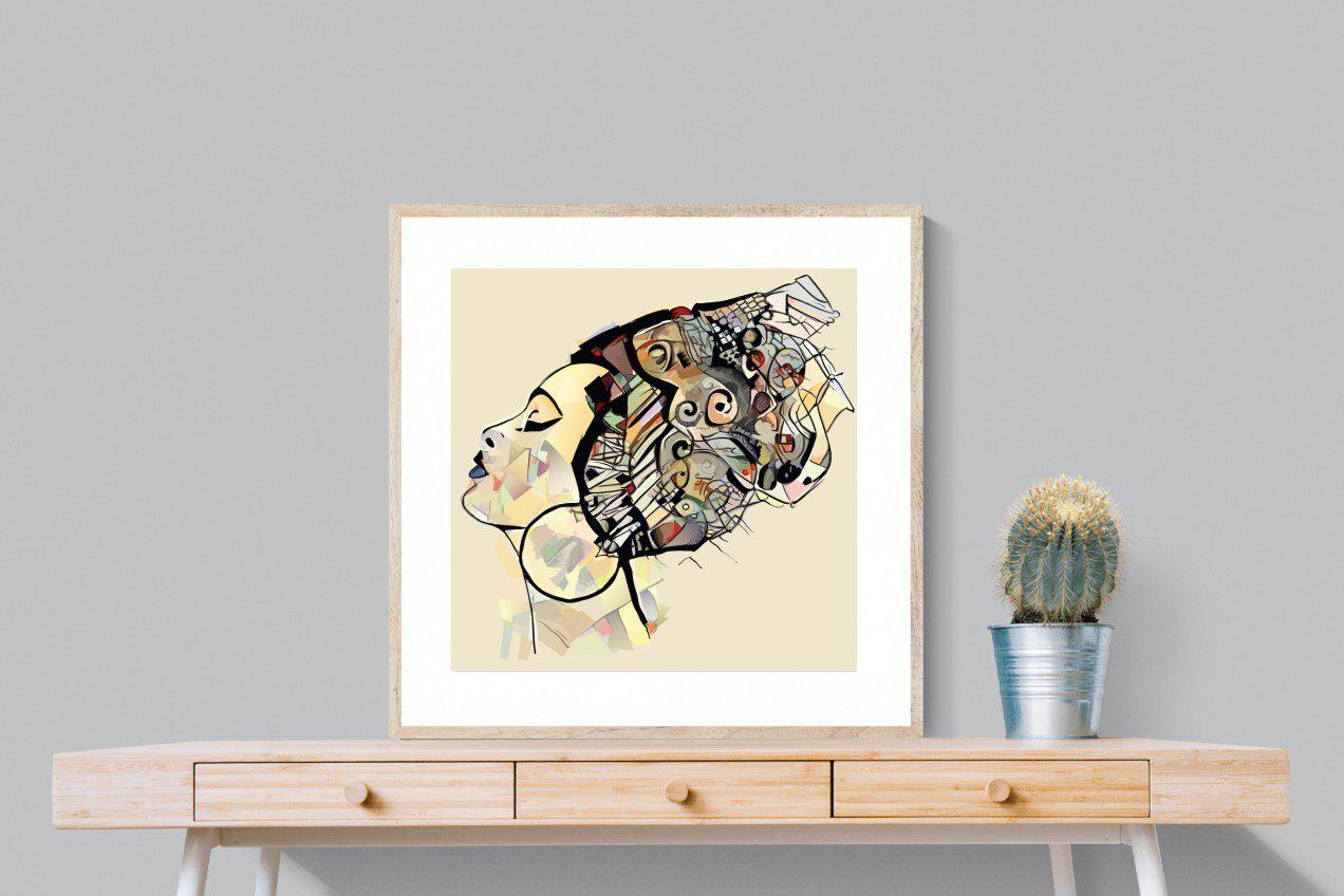 Tribal Art-Wall_Art-80 x 80cm-Framed Print-Wood-Pixalot