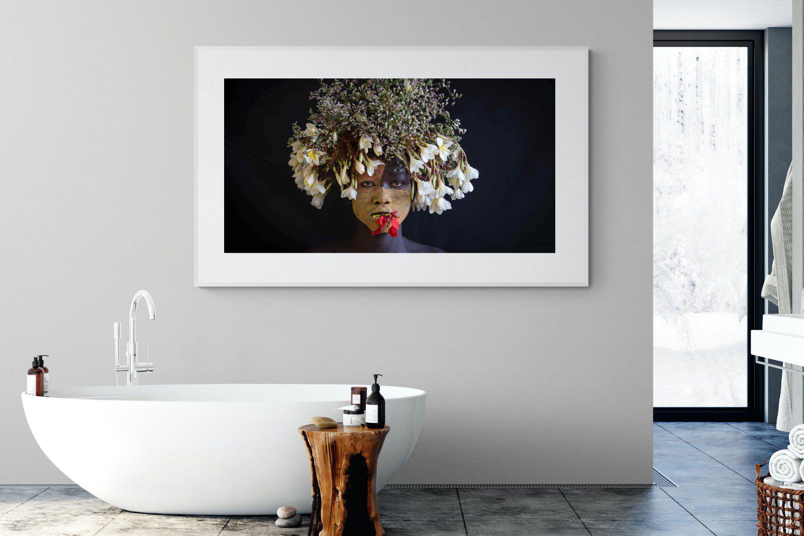 Tribal Child-Wall_Art-180 x 110cm-Framed Print-White-Pixalot