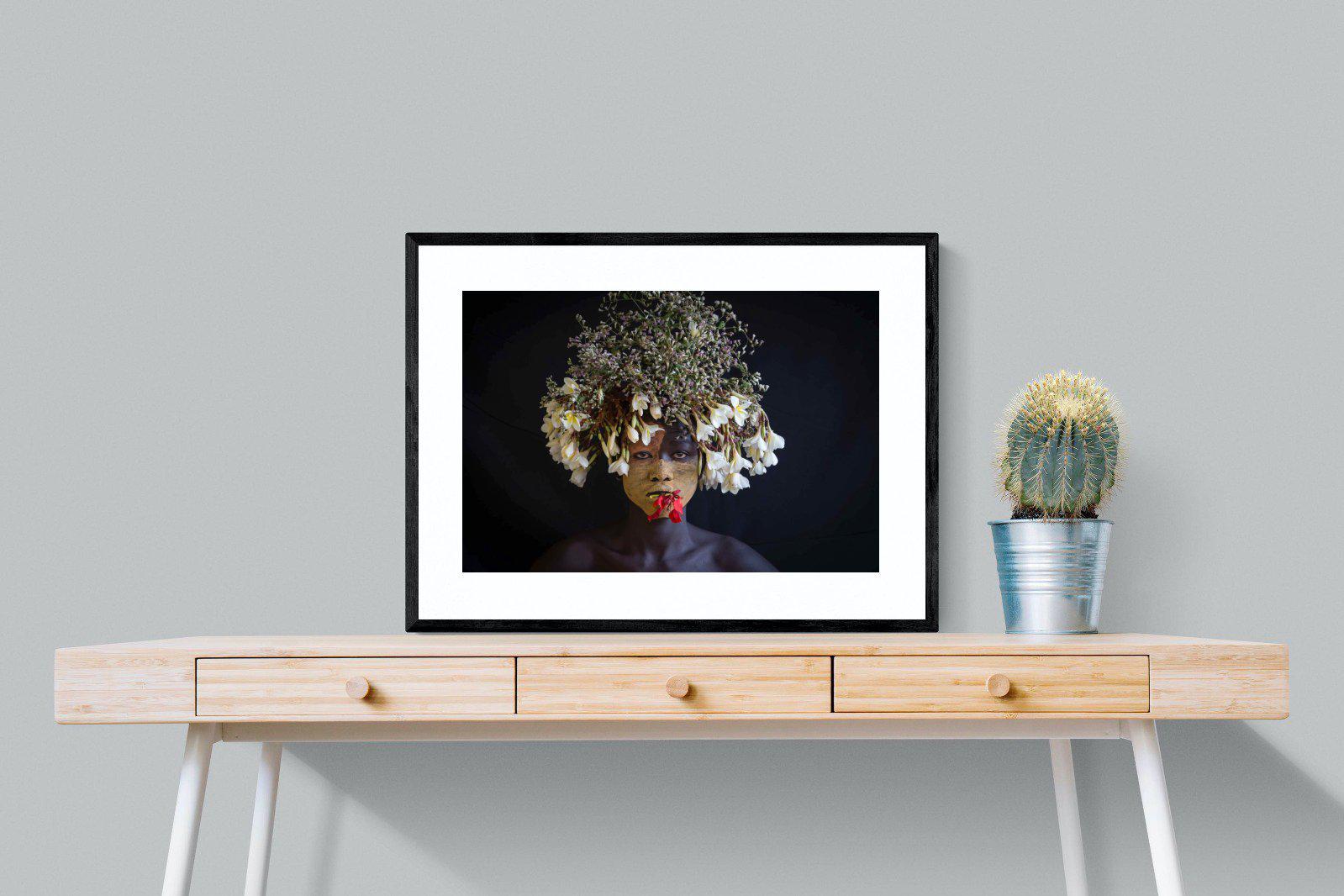 Tribal Child-Wall_Art-80 x 60cm-Framed Print-Black-Pixalot