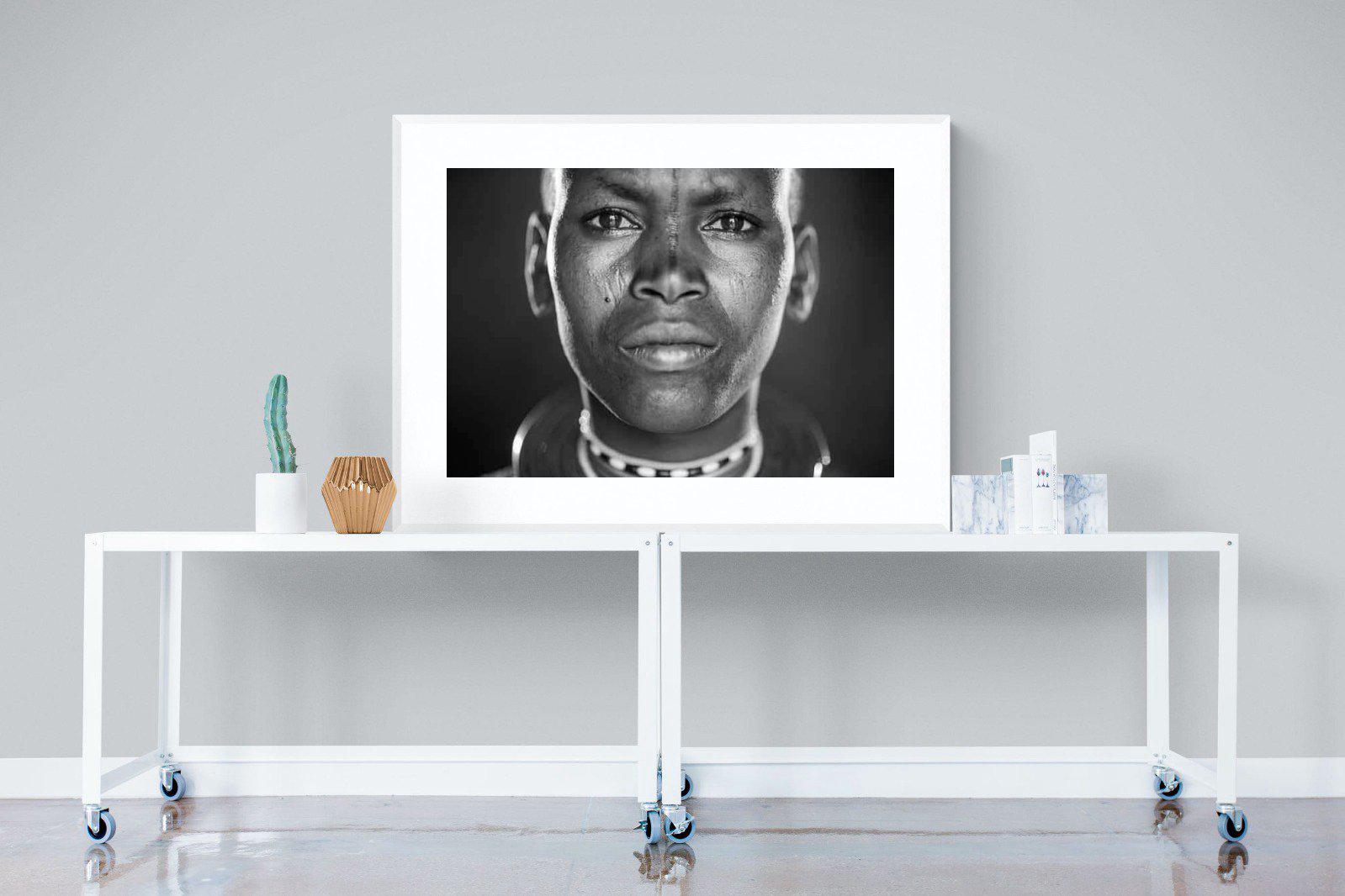 Tribal-Wall_Art-120 x 90cm-Framed Print-White-Pixalot