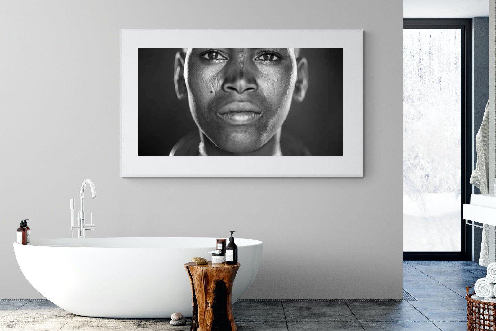 Tribal-Wall_Art-180 x 110cm-Framed Print-White-Pixalot