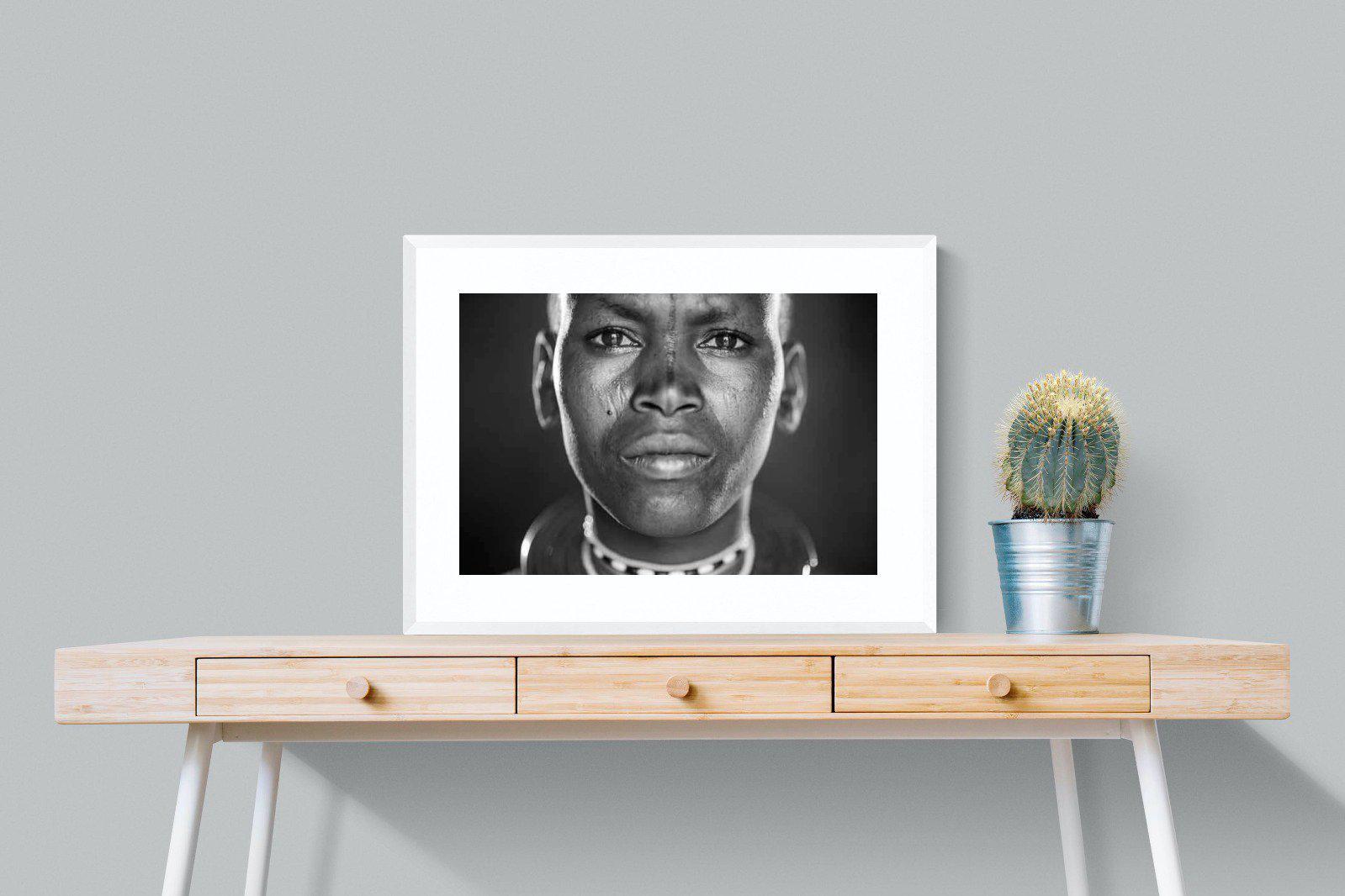 Tribal-Wall_Art-80 x 60cm-Framed Print-White-Pixalot