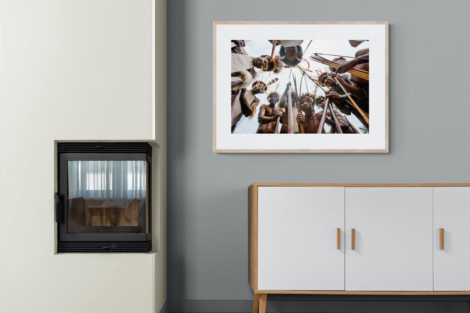 Tribe-Wall_Art-100 x 75cm-Framed Print-Wood-Pixalot